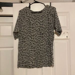 Grey Cheetah Print Shirt
